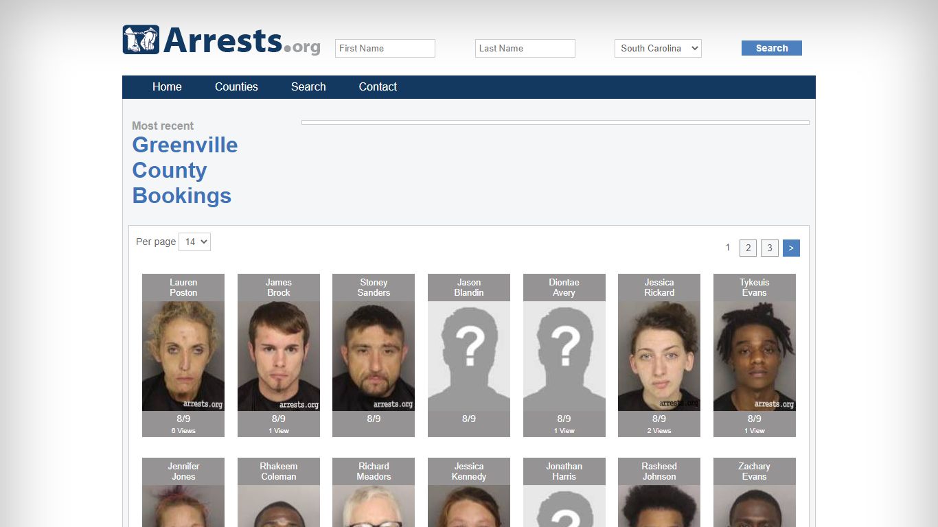 Greenville County Arrests and Inmate Search