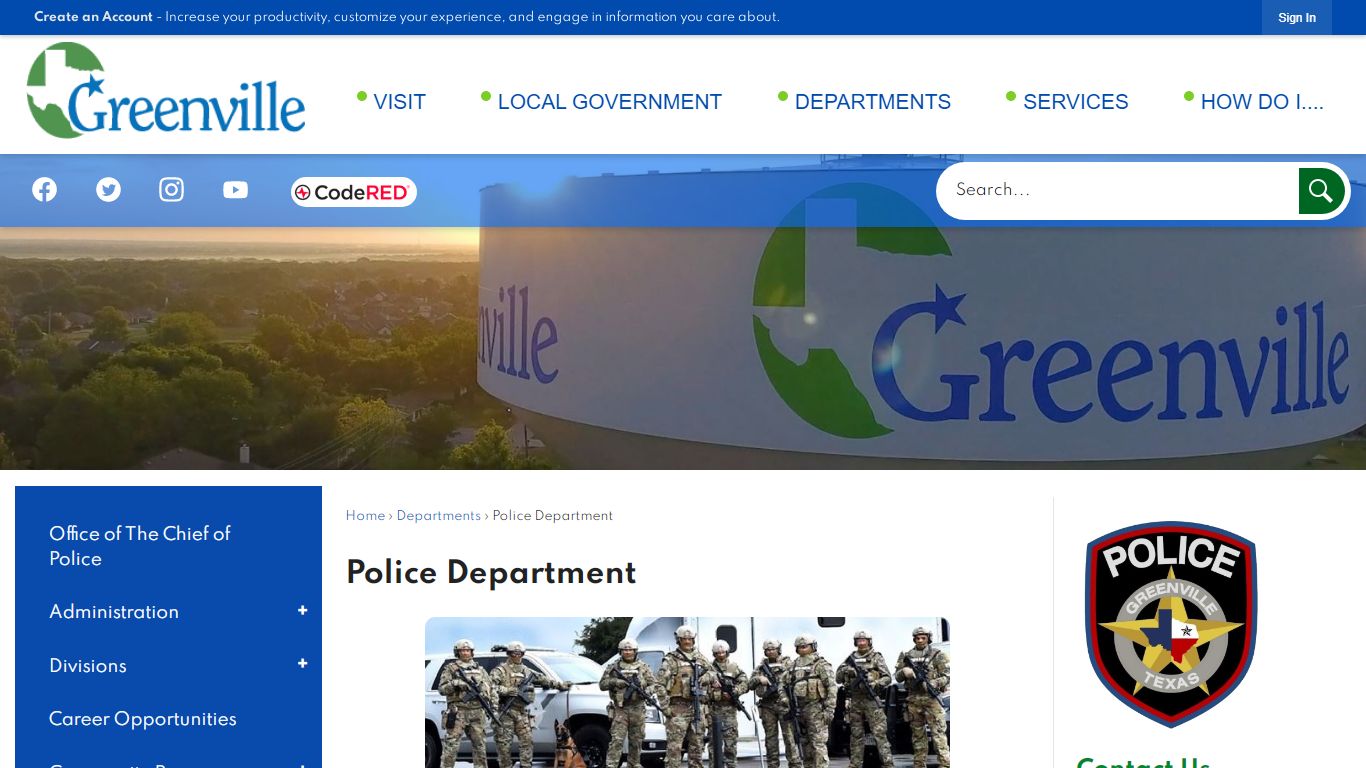 Police Department | Greenville, TX - Official Website